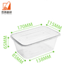 Disposable 1000Ml Lunch Box With Cover Eco-Friendly Leak-Proof Durable for Food Storage Takeout