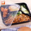 Disposable Microwave Thickened PP Transparent Food-grade One-piece Lid Four Compartments Fast Food Takeaway Lunch Box