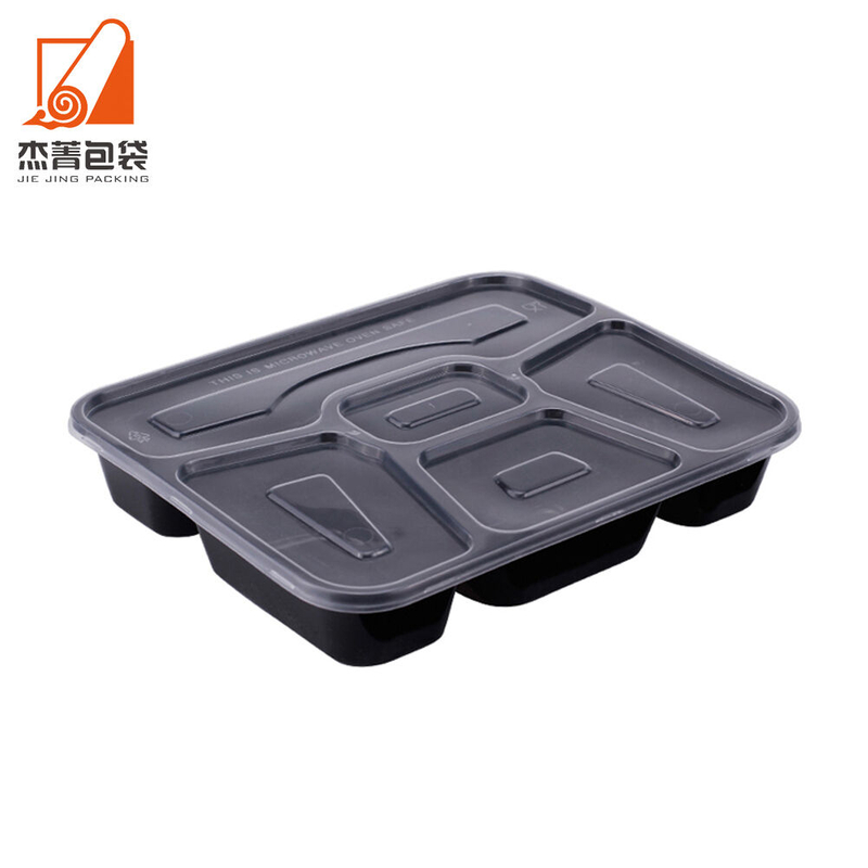 Disposable Five-compartment Fast Food Microwaveable High Volume Takeaway Lunch Packing Box Food -grade With Lid