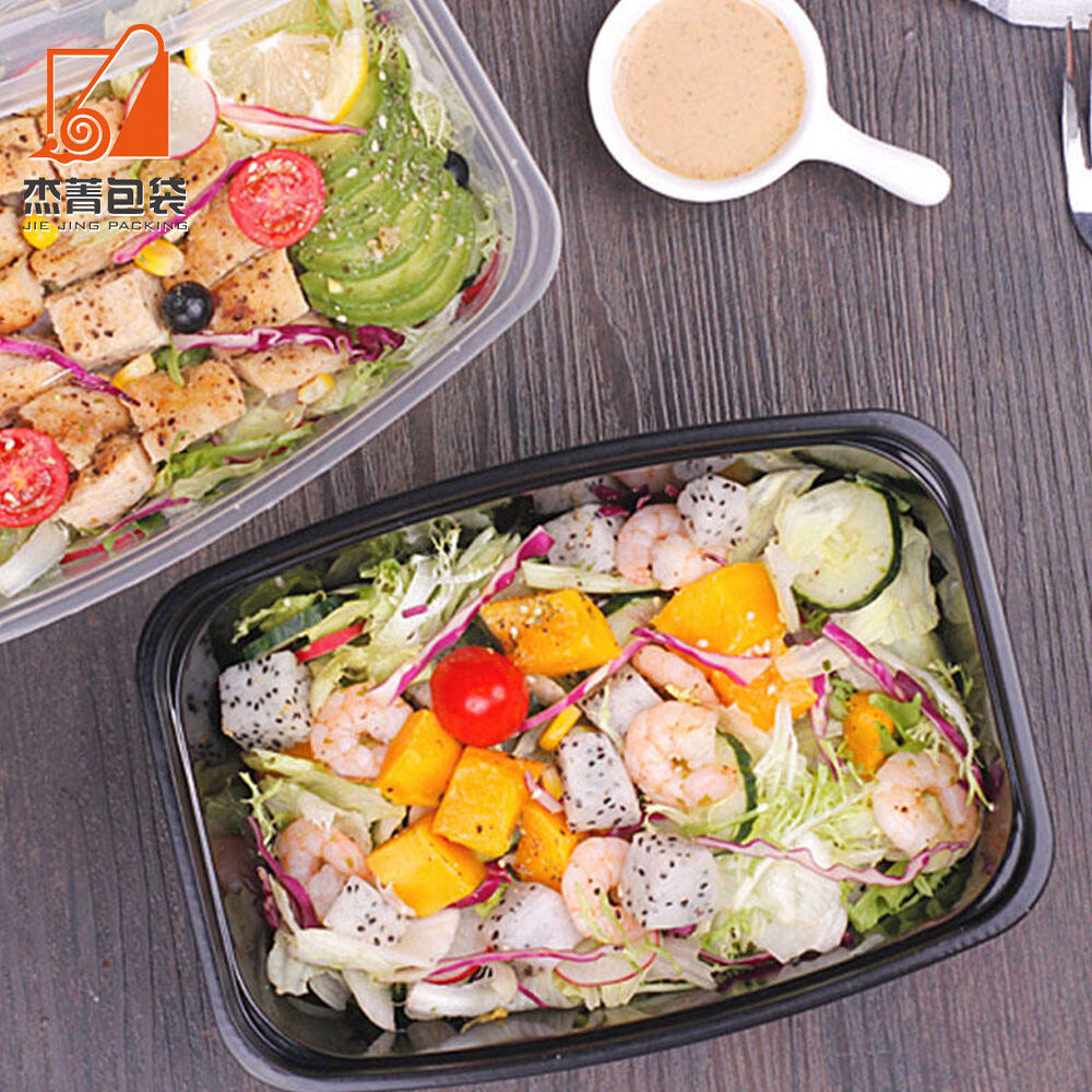 Food Storage Containers Disposable Plastic Bento Lunch Boxes Take Out Meal Prep Containers With Lids