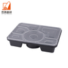 6 Compartment Disposable Takeaway Food Box With Lid Microwaveable Lunch Box