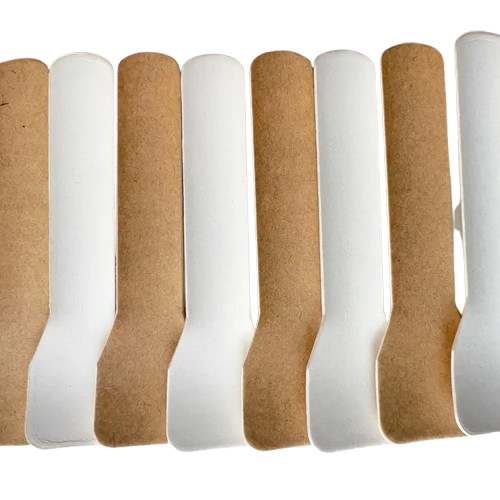 Eco friendly cheap dessert ice cream paper spoon disposable cutlery with custom logo