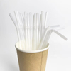 Biodegradable color pla paper bendable for straw colored drinking bubble tea clear plastic straw
