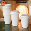 2024 Cheap Disposable environmentally friendly biodegradable 100% corn starch disposable coffee cup lid can be customized