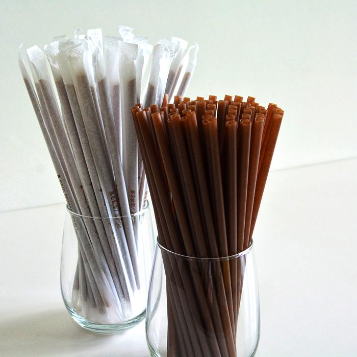 Compostable PLA Straw Coffee Grounds Drinking for Beverages Party Use Milk Tea High Temperature Resistant Independent Packaging