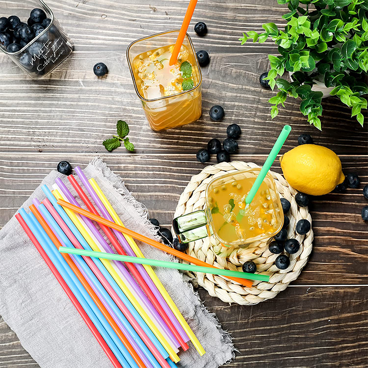 Custom PLA 100% Biodegradable Eco-Friendly Drinking Straws Personalized 8mm Plastic Straws