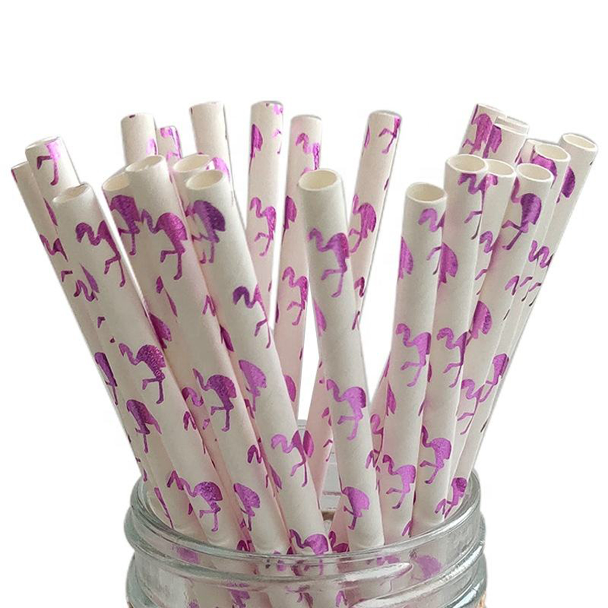 Supplier Custom Colored paper straws Biodegradable straws weddings banquets Drink straw