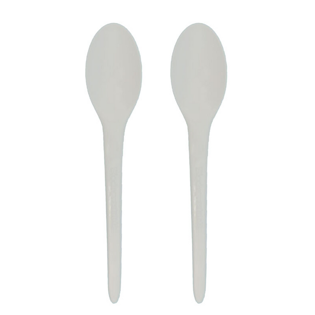 China Wholesale Customized Biodegradable White Eco-friendly Tableware Disposable Spoon