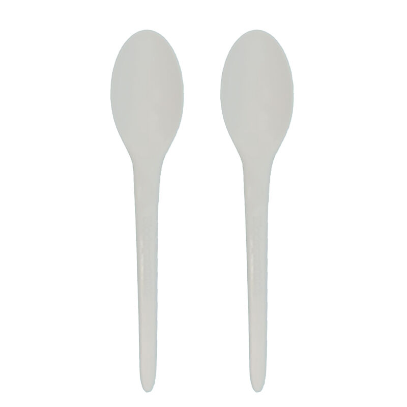 China Wholesale Customized Biodegradable White Eco-friendly Tableware Disposable Spoon