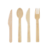 100% eco friendly 150mm disposable wooden bamboo knife spoon fork tableware set