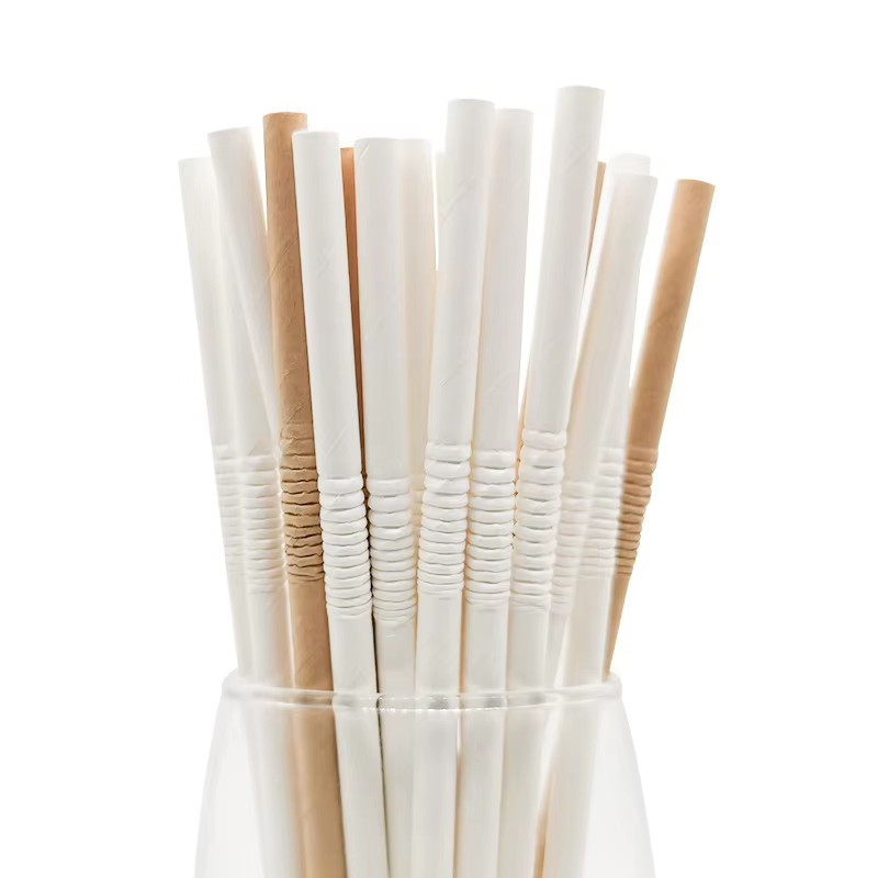 Food Grade 4 Layer Mulit Color Flexible Bendable Paper Straws Eco-Friendly Disposable Custom Printed Bendy Paper Straw