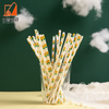 Factory sale Paper straw Print disposable paper straw Juice drink straw
