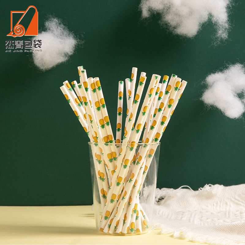 Factory sale Paper straw Print disposable paper straw Juice drink straw