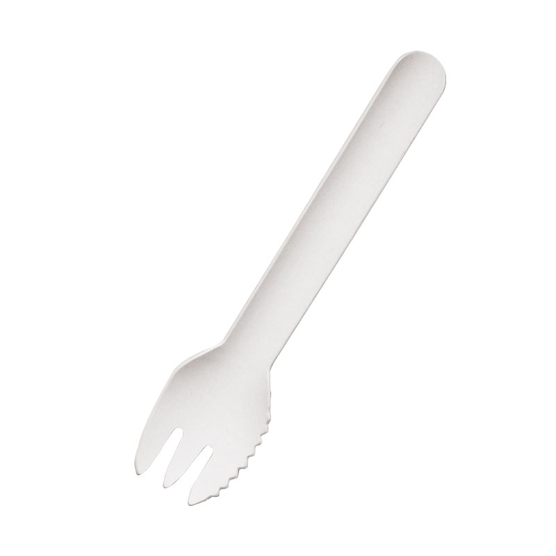 Portable Natural Biodegradable Disposable Food Grade Bulk Cutlery Set Paper Pulp Paper Spoon Knife Fork