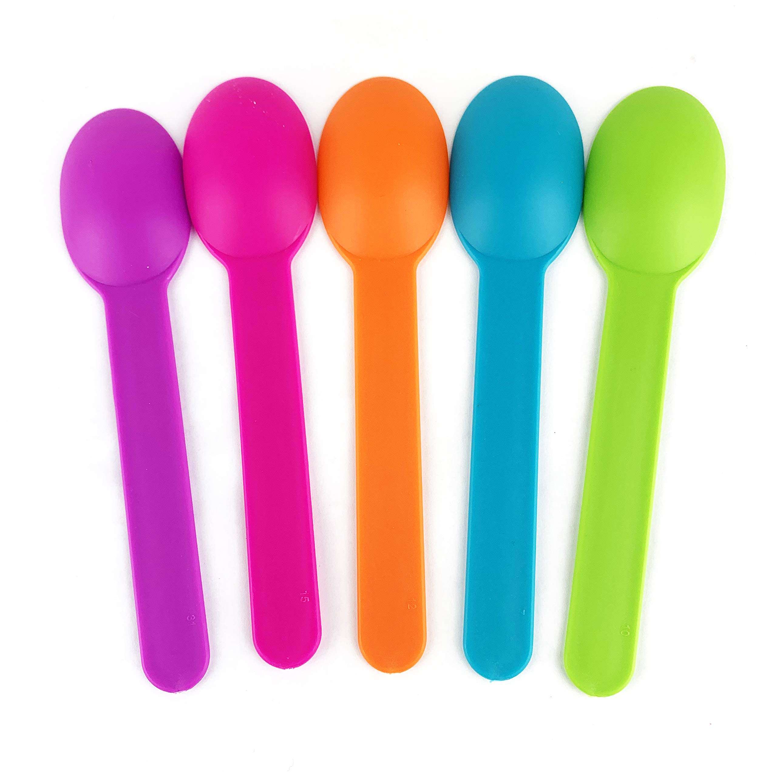 Custom disposable ice cream frozen yogurt dessert scoop biodegradable multi-color plastic