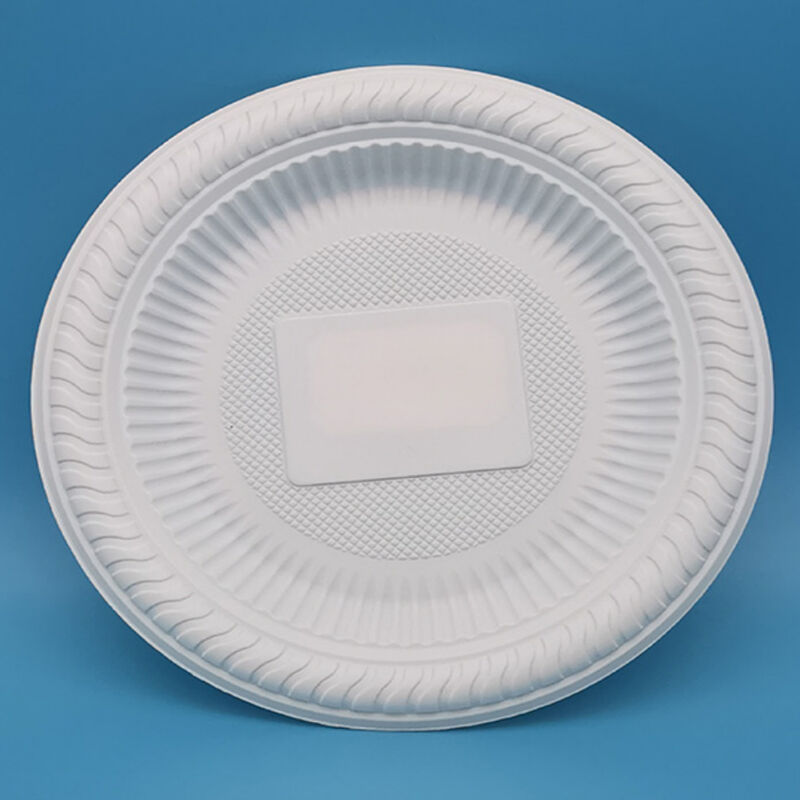 178ml disposable dinnerware plate corn starch eco friendly single use white round plates disposable food serving plate