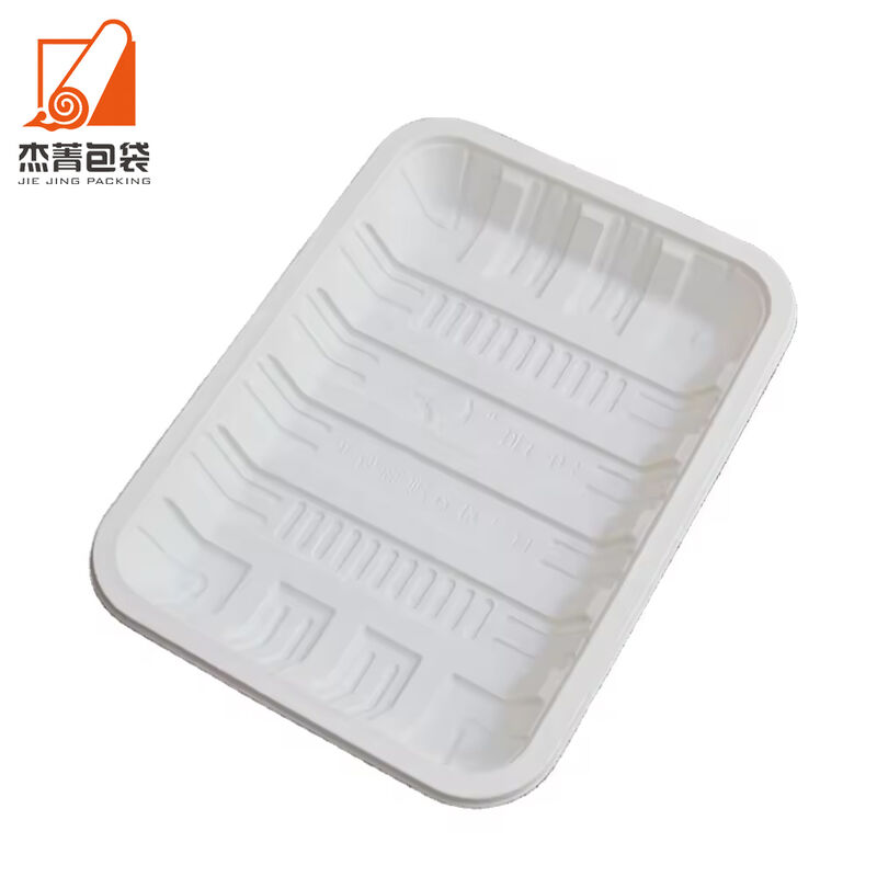 Customize Logo Size Compostable Biodegradable Corn Starch Meat Tray High quality