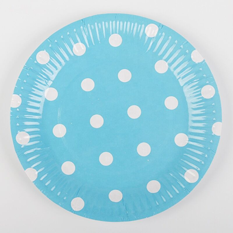 Supplier's promotional price Disposable paper plate Environmentally friendly wave point printing disposable paper plate