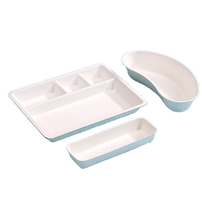 Bagasse Food Grade Square Bowls 24oz Disposable Sugarcane Pulp Food Containers Compostable Bowls With Lids