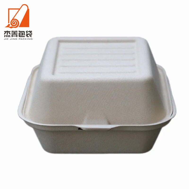 Food Grade Biodegradable Bagasse Compostable Clamshell To Go Boxes Food Container