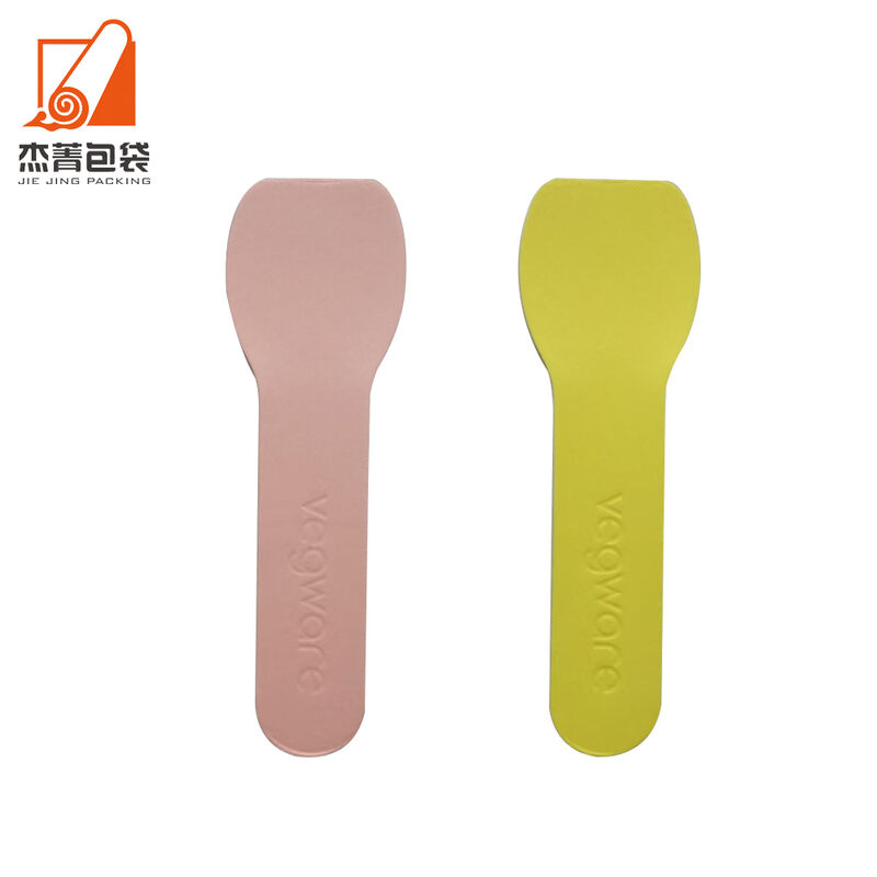 Eco-Friendly Biodegradable Tableware in Various Colors Pulp Cake Dessert Spoons, and Disposable Ice Cream Spoons