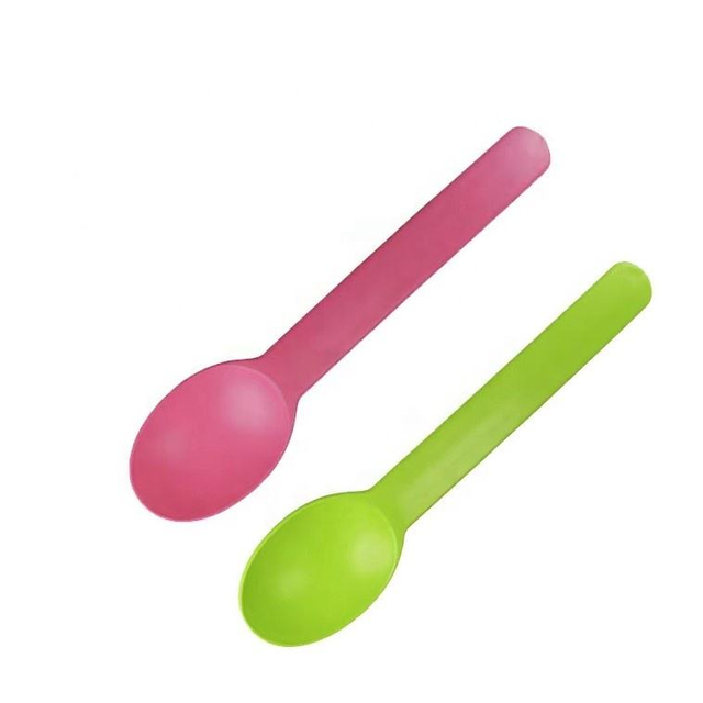 Eco-friendly disposable yogurt scoop Colorful biodegradable cornstarch scoop