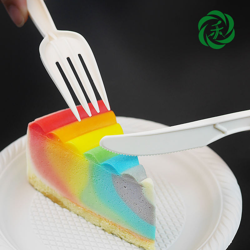 biodegradable eco knife biodegradable cornstarch Disposable Tableware disposable corn starch cutlery spoon fork knife