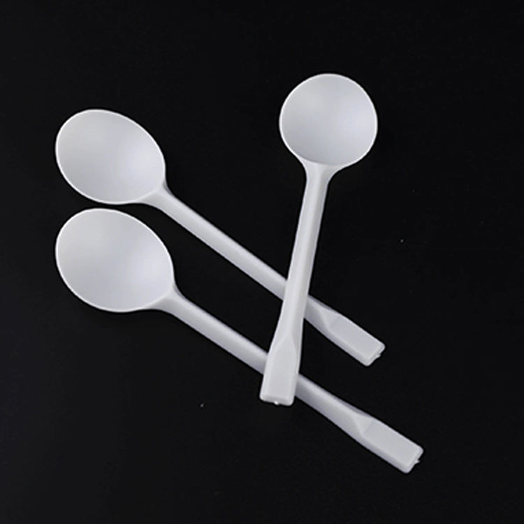 Custom Printed LOGO Packaged Eco-friendly Knife Fork Spoon Tableware Biodegradable Heavy Duty Cornstarch Spoon
