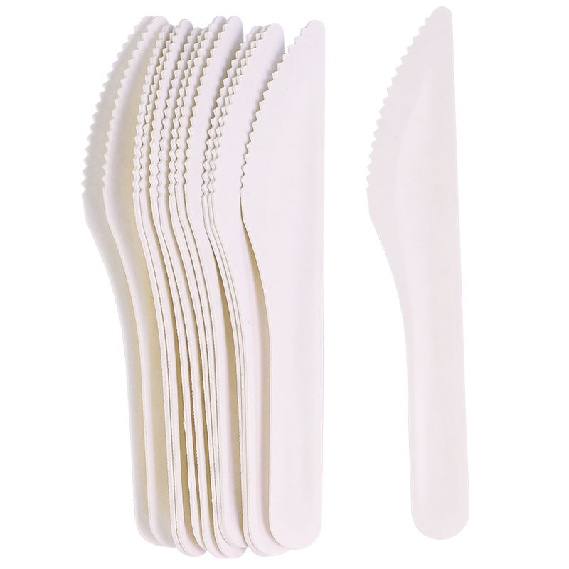 Disposable Knife Fork Spoon Bagasse Product Sugarcane Bagasse Raw Material Bagasse Tableware For Party