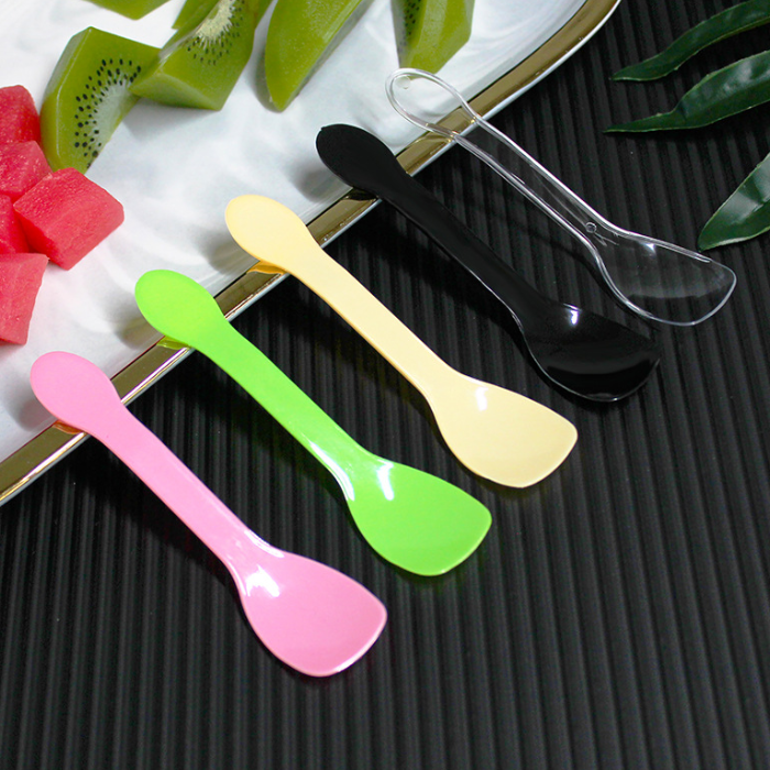 Disposable Cake Dessert Scoop Sample Disposable Plastic Ice Cream Yogurt Pudding Plastic Spoon