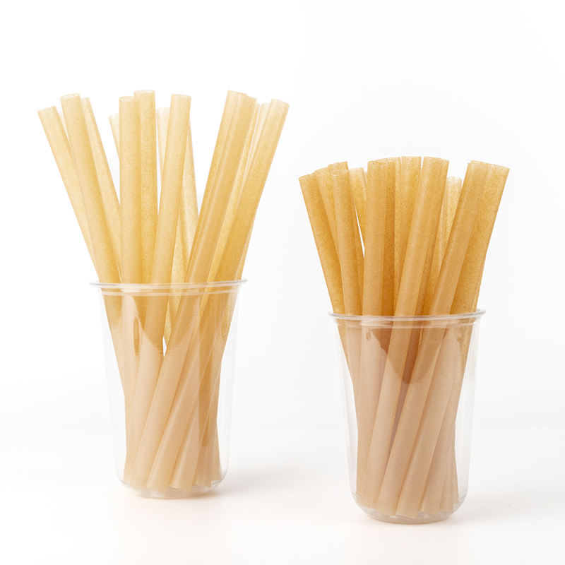 Pla Compostable Sugar Cane Bagasse Drinking Straw Biodegradable Sugarcane Straws