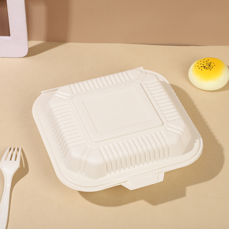 Umwelt freundliche Clamshell-Verpackung Biologisch abbaubare Kunststoffsc halen für nachhaltige Lebensmittel liefer dienste zum Mitnehmen