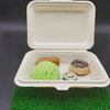 Kompost ierbare mikrowellen geeignete Maisstärke in Lebensmittel qualität 8 Zoll 3-fach Lunch Clam shell Box zum Mitnehmen