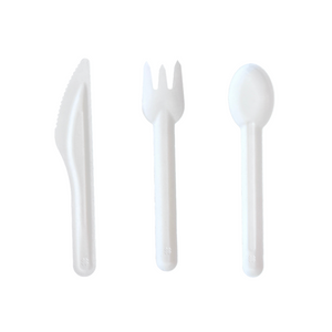 Biologisch abbaubares kompost ier bares Zuckerrohr Bagasse Papier Besteck Faser zellstoff kompost ier bares umwelt freundliches Gabel messer Löffel Besteck