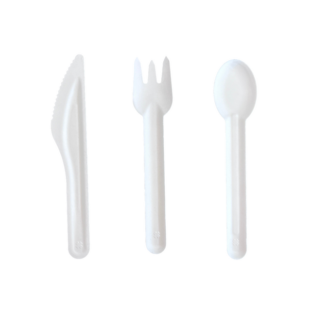 Biologisch abbaubares kompost ier bares Zuckerrohr Bagasse Papier Besteck Faser zellstoff kompost ier bares umwelt freundliches Gabel messer Löffel Besteck
