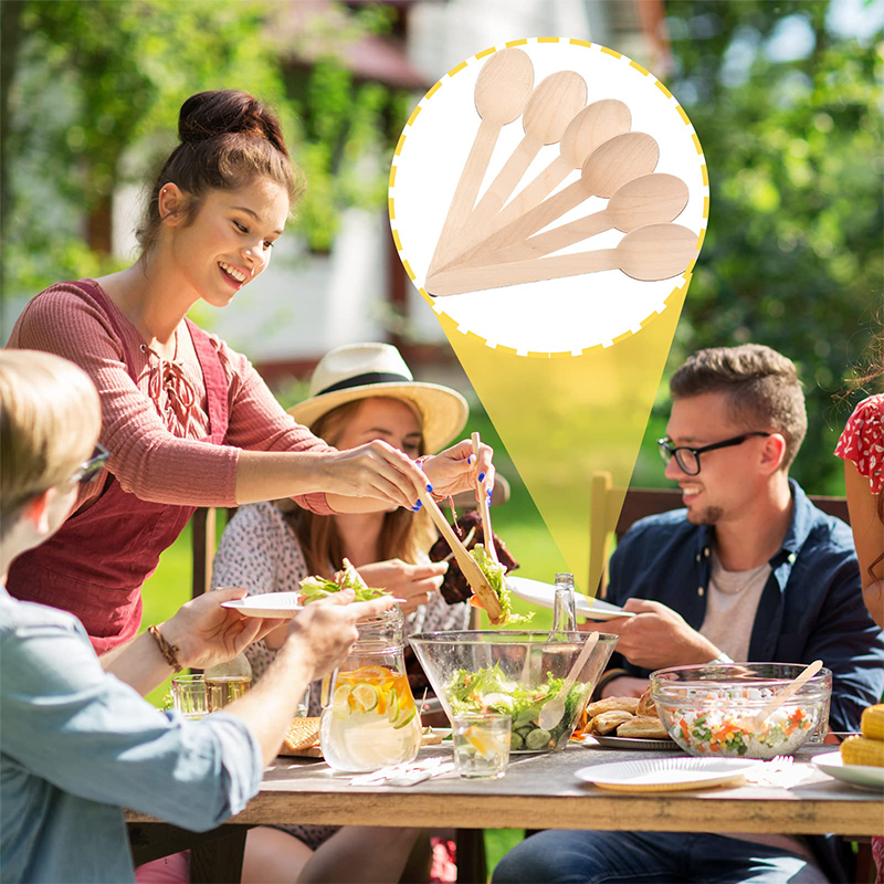 Wholesale Eco Friendly Bulk Biodegradable Disposable Birch Wood Fork Knife Spoon Wooden Cutlery Set for Restaurant