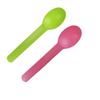 Creative PLA PP Disposable Ice Cream Colorful 15cm Coffee Ice Cream Spoon