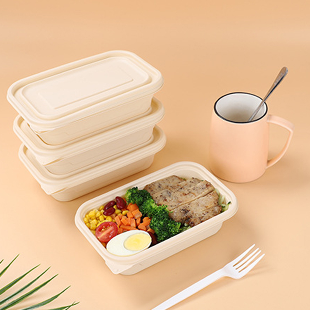 Biologisch abbaubare Einweg 650ml Maisstärke Clam shell Box Lebensmittel Maisstärke Lunch Box