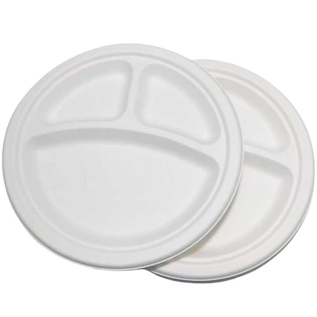 Einweg platte Biologisch abbaubares Geschirr Papier geschirr Zuckerrohr Bagasse Platte Zuckerrohr platten