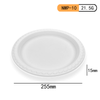 Microwavable 3 Compartments Disposable Corn Starch Plates Environmentally Friendly Round White Plates
