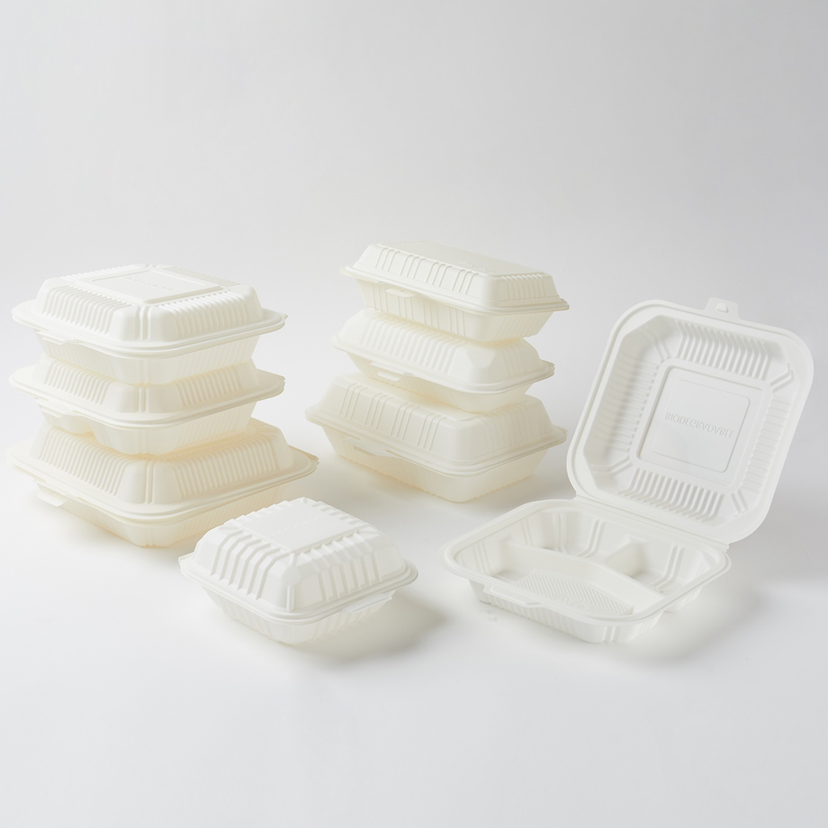Bestseller To Go Container Lebensmittel Einweg biologisch abbaubarer 3-Fach-Lunchbox-Behälter