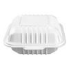 100% Biologisch Abbaubares Kompost Ier Bares Scharnier Clam Shell Lunch Box Einweg-Maisstärke-Lebensmittel Verpackungs Behälter
