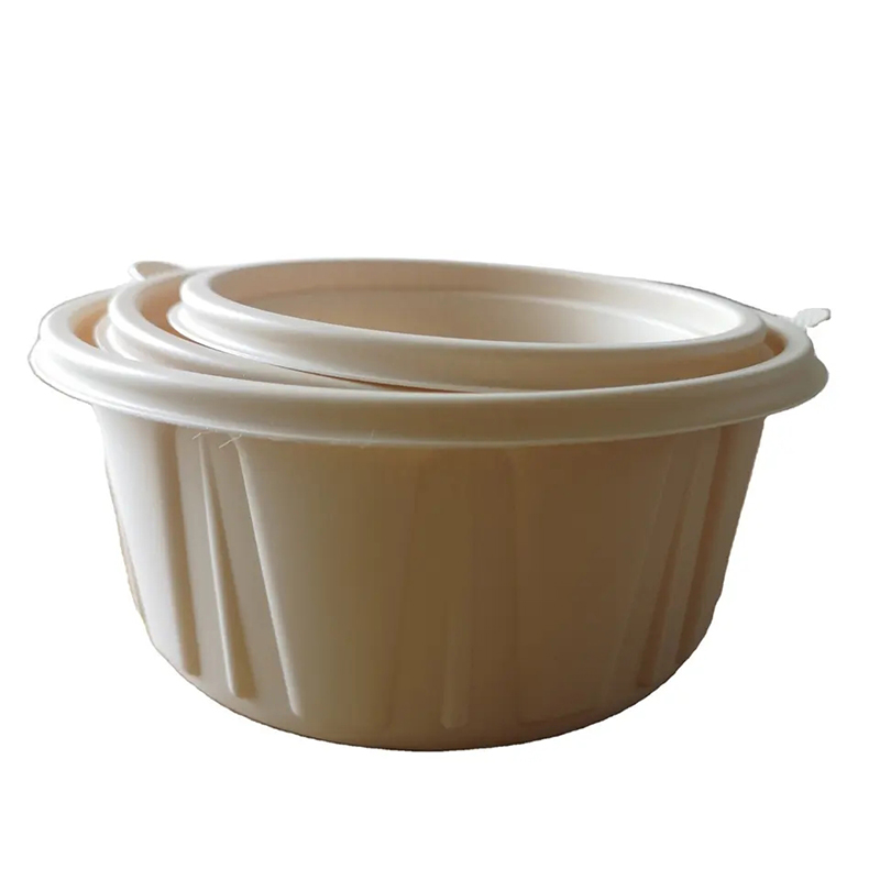 Cheap Price Disposable Corn Starch Round Bowl to Go Food Container Deli Food Round Container with Lid