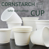 Custom Unbreakable Cornstarch Cups and Rice Husk Lid Tea Milk Beer Disposable Biodegradable Coffee Juice Cup Cornstarch Cup