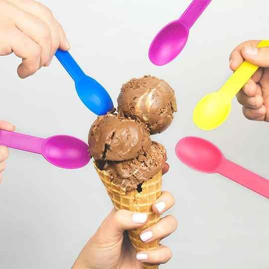 Reusable high performance ice cream spoon Frozen Yogurt Food Quality Cornstarch PP ice cream scoop