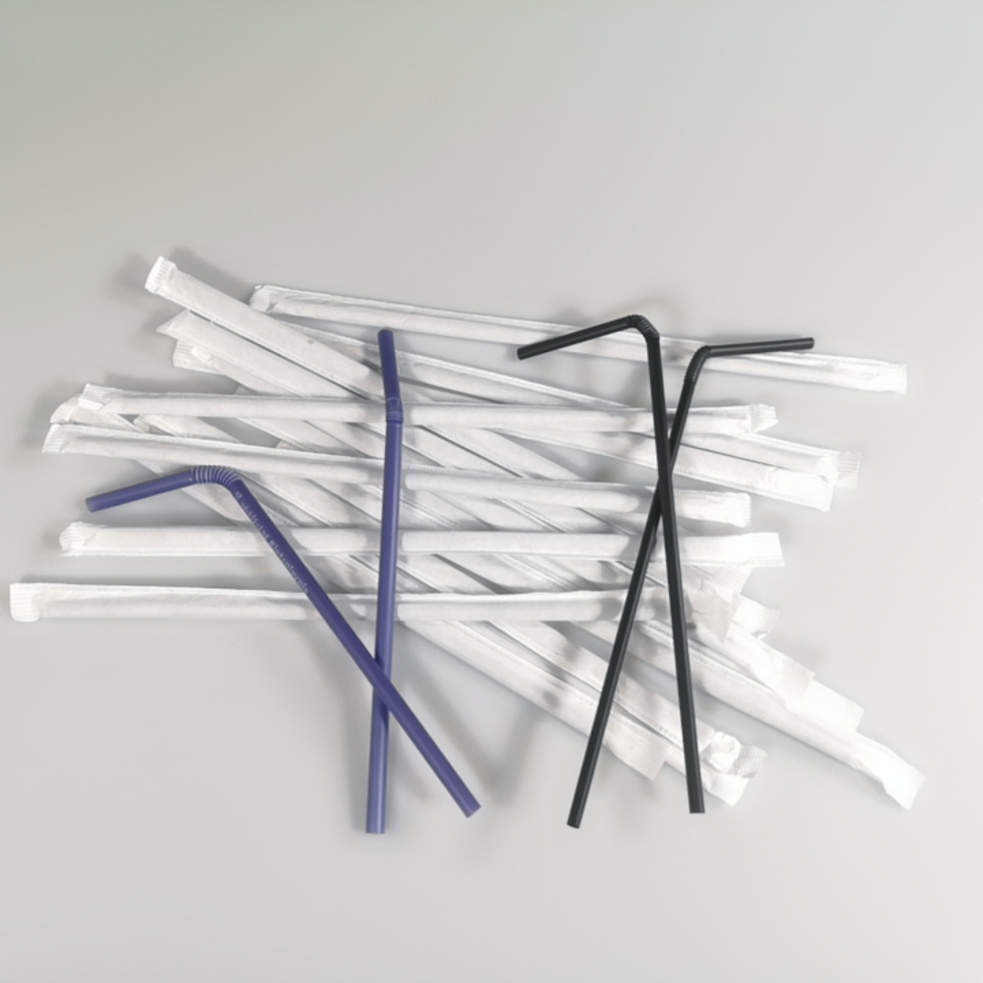 100% Biodegradable Pla Straw Disposable Drinking Straws Eco-Friendly Individual Packing 6mm 8mm Diameter for Bar Parties Camping