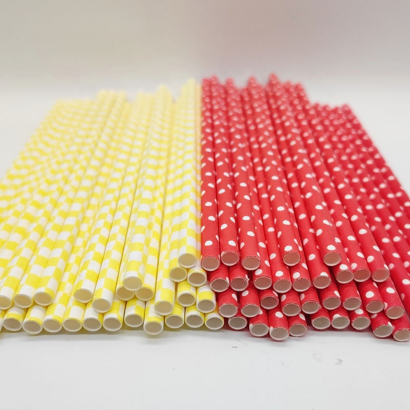 Biodegradable Eco Friendly Paper Straws Color Drinking Straws Lollipop Sticks