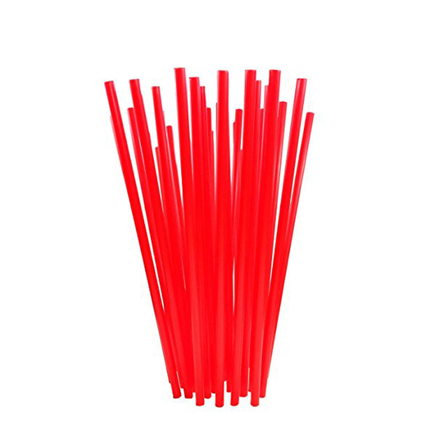 100% Biodegradable Compostable Plastic Pla Red Straight Straws Food Grade