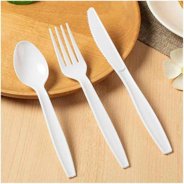 Wholesale Disposable Plastic Cutlery and Tableware Low Price with Handle Hot Sale for Kitchen Wedding & Easter Tableware