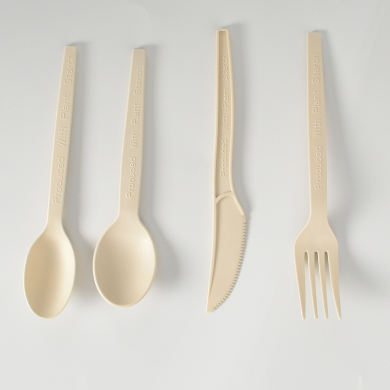Factory Directly Price Disposable Cornstarch Knife Fork and Spoon Food Grade 